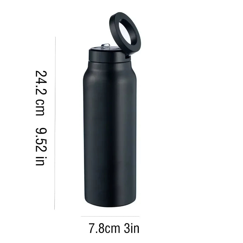 Insulated Stainless Steel Sports Bottle with Magnetic Phone Holder