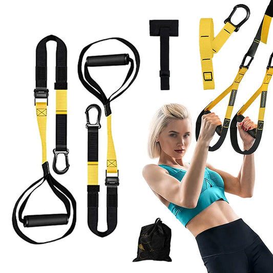 Hanging Training Strap Adjustable Fitness Band Chest Exercise Strap Pull Rope Resistance Band Set Home Gym Exercise Equipment