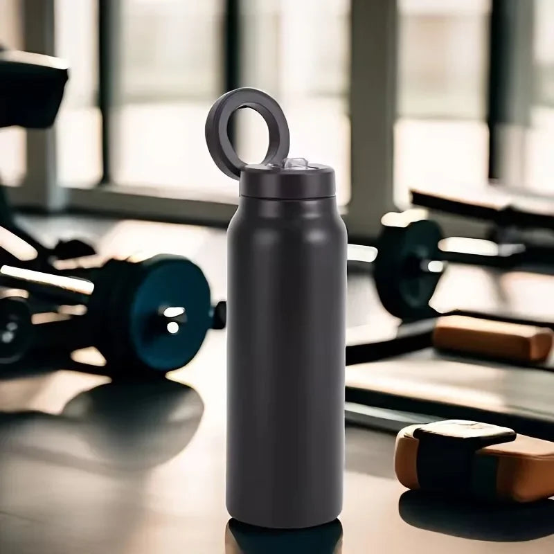 Insulated Stainless Steel Sports Bottle with Magnetic Phone Holder