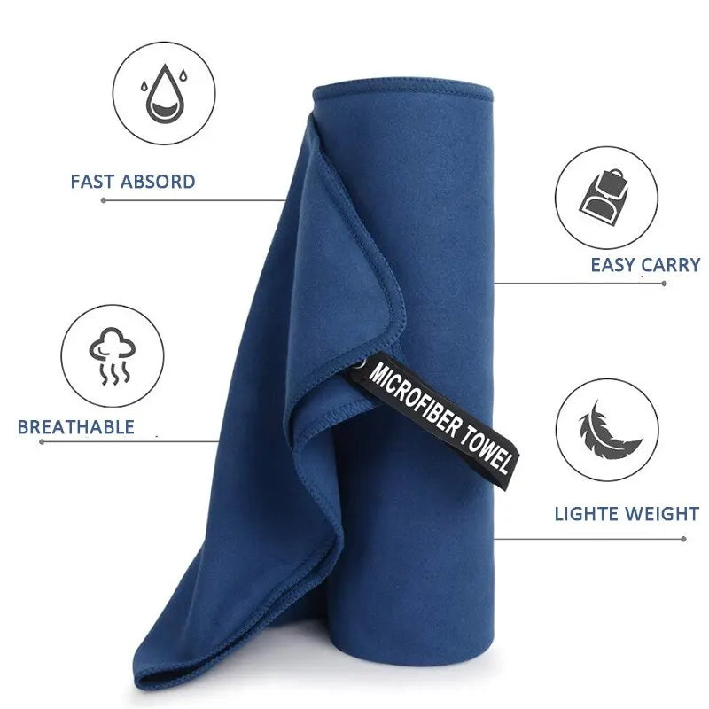 Fast Dry Sport Towel Multifunctional Travel Swimming Yoga Ultra Soft Lightweight Super Absorbent Microfiber Material for Gym