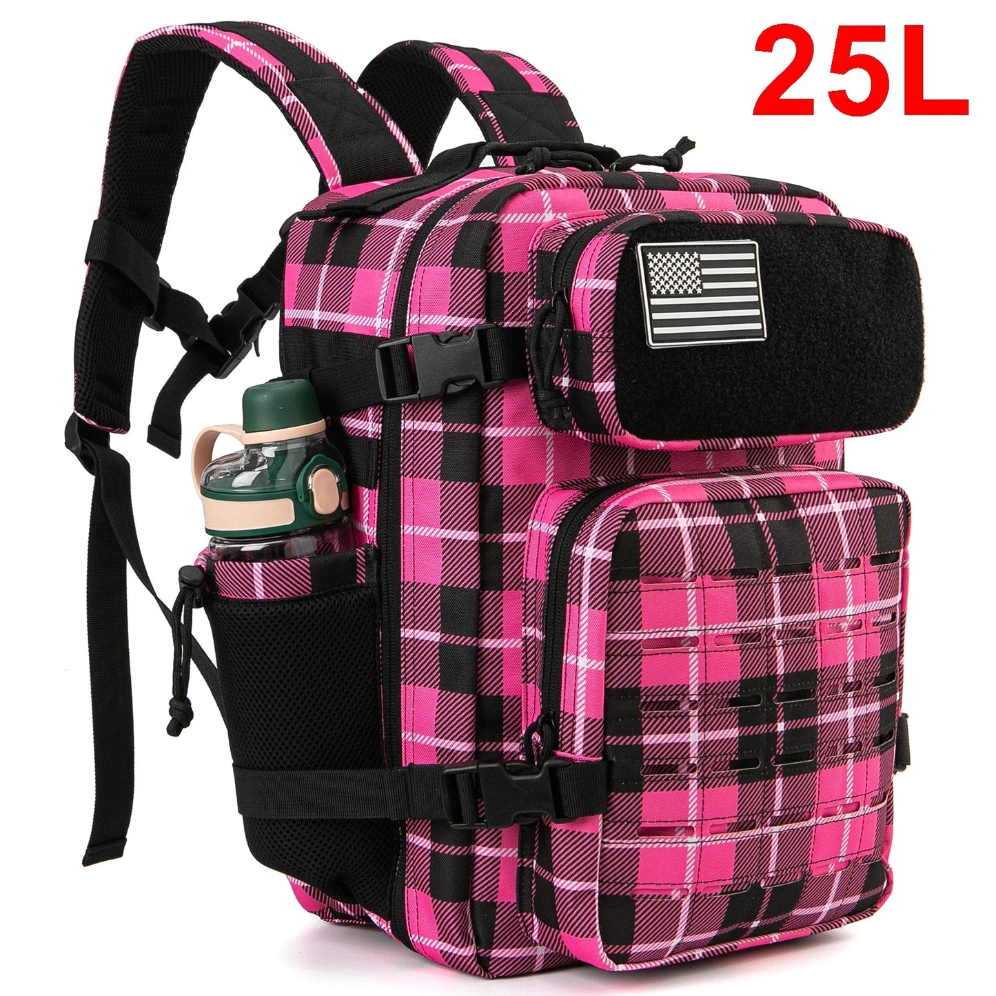 25L/45L Tactical Backpack for Men and Women Outdoor Survival Bug Out Bag Small School Rucksack Hking with Bottle Holder