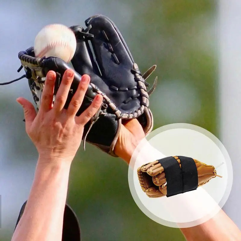 Elastic Softball Mitt Shaper, Black Mitt Wrap for Fixing and Shaping Mitts Soft Baseball Accessories for Baseball Players