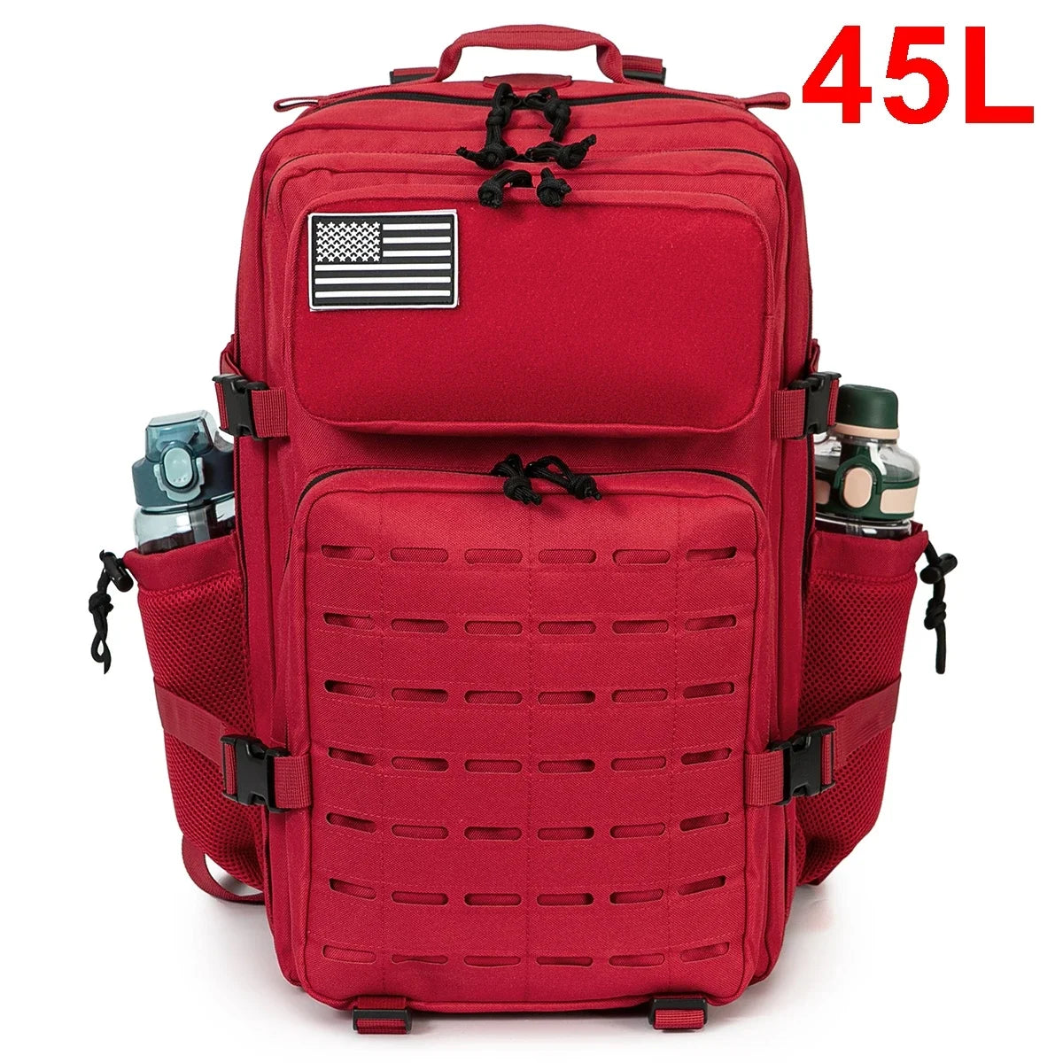 25L/45L Tactical Backpack for Men and Women Outdoor Survival Bug Out Bag Small School Rucksack Hking with Bottle Holder